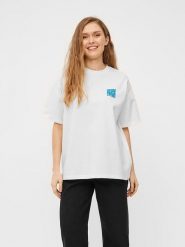 Derbe Koszulka w kolorze białym rozmiar: S. Białe bluzki damskie Derbe, s, bez wzorów, z bawełny, bez kołnierzyka, bez ramiączek. Za 122.67 zł.