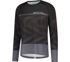 Koszulka z długim rękawem MYOKO L.S., czarny. Czarne koszulki męskie z długim rękawem SHIMANO, l, z materiału. Za 329.90 zł.