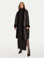Eleh Kożuch E00250 Czarny Regular Fit. Czarne futra damskie Eleh, l. Za 1,159.00 zł.