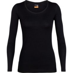 Icebreaker top damski Wmns 200 Oasis LS, Scoop Black, S. Czarne topy sportowe damskie Icebreaker, s, bez wzorów, z wełny, bez ramiączek. W wyprzedaży za 220.00 zł.