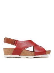 Pikolinos Sandały W9E-0912 Czarny. Czarne sandały damskie Pikolinos, bez wzorów, ze skóry, bez obcasa, na płaskiej podeszwie. Za 309.99 zł.