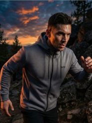 Rozpinana bluza z kapturem SNSY PERFORMANCE - szary. Szare bluzy z kapturem męskie Sinsay, l. Za 79.99 zł.