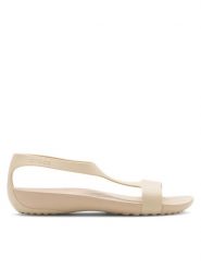 Crocs Sandały SERENA SANDAL 205469-212 Kremowy. Białe sandały damskie Crocs, bez wzorów, z tworzywa sztucznego, bez obcasa, na płaskiej podeszwie. Za 149.99 zł.