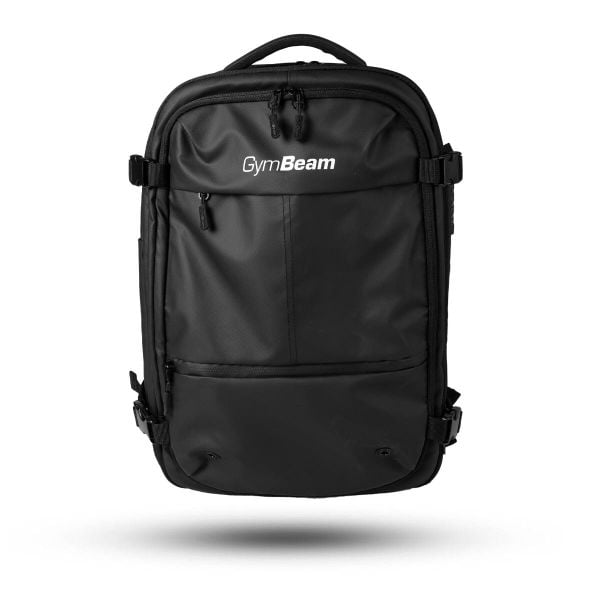 Plecak podróżny próżniowy 31 l czarny FlyBag Medium. Czarne plecaki męskie GYMBEAM, bez wzorów, z materiału. Za 340.00 zł.