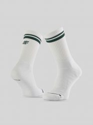 4F Skarpetki tenisowe długie (2-pack) męskie - białe 39-42. Białe skarpetki męskie 4f, bez wzorów. Za 39.99 zł.
