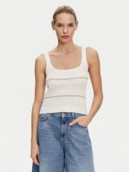 PINKO Top 104736 A2FC Biały Regular Fit. Białe topy damskie Pinko, s, bez wzorów, z bawełny, bez kołnierzyka. Za 389.99 zł.