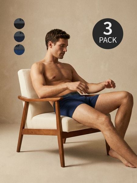 Bawełniane bokserki Long 3 pack - wielobarwny. Bokserki męskie Sinsay, bez wzorów, z bawełny. Za 35.99 zł.