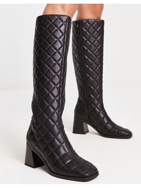 Monki Kozaki w kolorze czarnym rozmiar: 39. Czarne kozaki damskie Monki, bez obcasa. Za 86.99 zł.