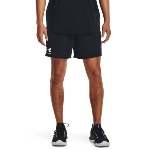 Under Armour RIVAL TERRY 6IN SHORT Spodenki męskie. Czarne szorty męskie Under Armour, l, z materiału, na fitness i siłownię. Za 153.99 zł.