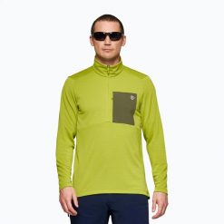 Bluza trekkingowa męska NORRONA Femund Warm1 Zip Neck. Zielone bluzy bez kaptura męskie NORRONA, l, z materiału. Za 499.99 zł.