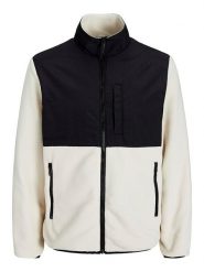 Jack & Jones Kurtka polarowa w kolorze kremowo-czarnym rozmiar: L. Brązowe kurtki męskie Jack & Jones, l, bez wzorów, z polaru, bez kaptura. Za 105.38 zł.