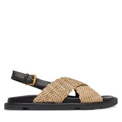 Sandały Marc O'Polo. Brązowe sandały damskie Marc O´Polo, bez wzorów, bez obcasa, na płaskiej podeszwie. Za 709.99 zł.