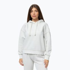 Bluza damska Pitbull Lovia Hooded. Białe bluzy z kapturem damskie PITBULL, l, z bawełny. Za 189.99 zł.
