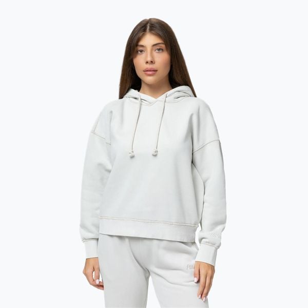 Bluza damska Pitbull Lovia Hooded. Białe bluzy z kapturem damskie PITBULL, l, z bawełny. Za 189.99 zł.