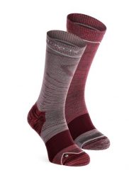 Skarpety trekkingowe damskie Ortovox Alpine Mid Socks. Czerwone skarpetki damskie ORTOVOX, bez wzorów, z materiału. Za 125.39 zł.