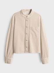 OPUS Bluzka w kolorze beżowym rozmiar: L. Brązowe bluzki damskie Opus, l, bez wzorów, z bawełny, bez kołnierzyka, bez ramiączek. Za 191.88 zł.