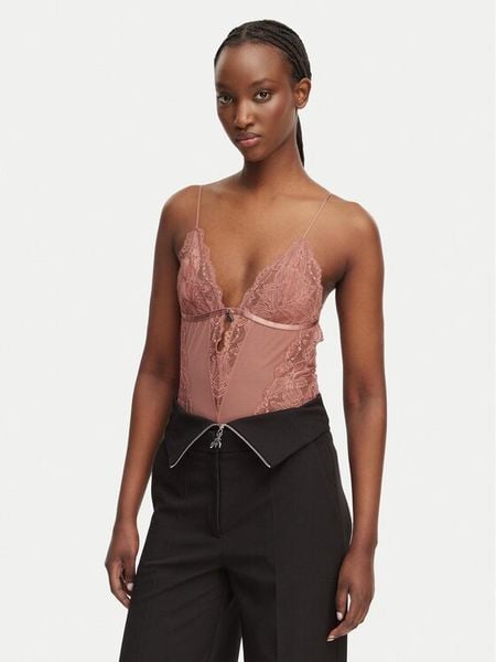 Patrizia Pepe Body 2I0143/A602-B885 Brązowy. Brązowe body damskie Patrizia Pepe, bez wzorów, z syntetyku. Za 575.99 zł.