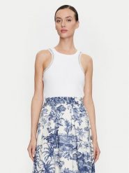 ViCOLO Top RB0244 Biały Regular Fit. Białe topy damskie ViCOLO, bez wzorów, z bawełny, bez ramiączek. Za 179.99 zł.