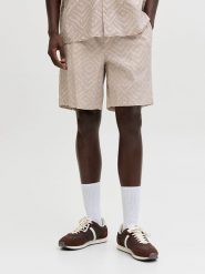 Jack & Jones Szorty "Jaiden" w kolorze beżowym rozmiar: XXL. Brązowe szorty męskie Jack & Jones, z bawełny, bez kołnierzyka. Za 74.63 zł.