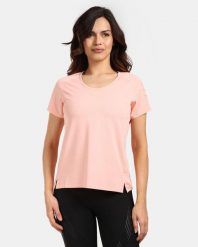 Damska koszulka biegowa ultralight Kilpi LIMED-W. Brązowe t-shirty damskie Kilpi, s, bez wzorów, z materiału, bez kołnierzyka. Za 112.21 zł.