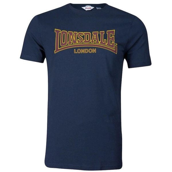 T-shirt o wąskim kroju Lonsdale Classic. Niebieskie t-shirty męskie Lonsdale, bez wzorów, bez kołnierzyka. Za 165.50 zł.