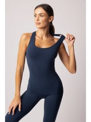 Spaio Top sportowy "Adapt" w kolorze granatowym rozmiar: XL. Niebieskie topy sportowe damskie Spaio, xl, bez wzorów, z materiału, bez ramiączek. Za 117.99 zł.