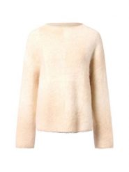 Someday sweter z dzianiny z zawartością alpaki - Teonie Kobiety beżowy|biały, M. Białe swetry klasyczne damskie Someday, m, z dzianiny, bez kołnierzyka. Za 379.95 zł.