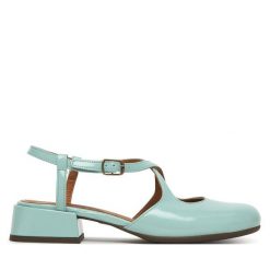 Czółenka Fly London. Zielone czółenka damskie Fly London, bez wzorów, bez obcasa. Za 716.99 zł.