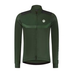Koszulka rowerowa męska Rogelli MONO z długim rękawem. Zielone t-shirty sportowe męskie Rogelli, na jesień, l, bez ramiączek, na fitness i siłownię. W wyprzedaży za 270.40 zł.