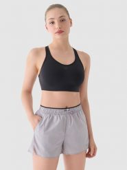4F Spodenki do biegania szybkoschnące damskie - szare XL. Szare spodenki sportowe damskie 4f, s, z materiału, do biegania. W wyprzedaży za 59.99 zł.