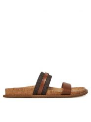 MICHAEL Michael Kors Klapki Mandy 40S5MAFS3L Brązowy. Brązowe klapki damskie MICHAEL Michael Kors, bez wzorów, z materiału, bez obcasa. Za 489.99 zł.