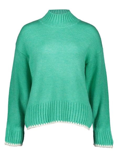 More & More Sweter w kolorze turkusowym rozmiar: 42. Niebieskie golfy damskie MORE & MORE, bez wzorów, bez ramiączek. Za 200.60 zł.