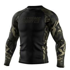 Koszulka sportowa męska Rashguard do MMA EXTREME HOBBY JUNGLE PANTHER. Czarne bielizna termoaktywna męska EXTREME HOBBY, m, bez wzorów, z bawełny. Za 209.00 zł.