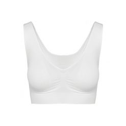 Damski ekologiczny biustonosz bezszwowy Kariban Push-up. Białe biustonosze sportowe damskie KARIBAN, bez wzorów. Za 105.00 zł.
