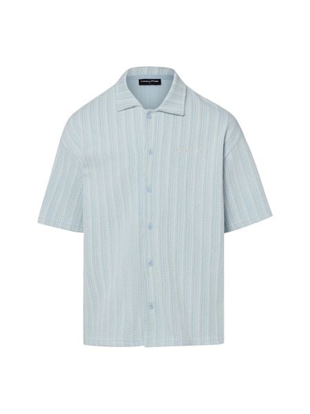 PEGADOR koszula z krótkim rękawem Mężczyźni Modern Fit Bawełna (100%) niebieski, L. Niebieskie koszule męskie PEGADOR, l, bez wzorów, z bawełny, bez kołnierzyka, bez ramiączek. Za 299.95 zł.