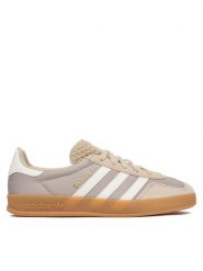 Adidas Sneakersy Gazelle Indoor KI4502 Beżowy. Brązowe buty sportowe dziewczęce Adidas, bez wzorów, ze skóry, bez zapięcia. Za 379.99 zł.