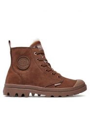 Palladium Trapery PAMPA HI ZIP WL 95982-292-M Brązowy. Brązowe trapery damskie Palladium, z nubiku, bez obcasa. Za 492.15 zł.