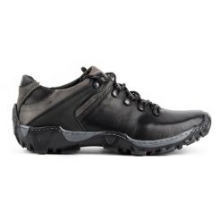 KENT Męskie buty trekkingowe 116 czarne. Czarne buty trekkingowe męskie na jesień, z jeansu, bez zapięcia. Za 351.82 zł.