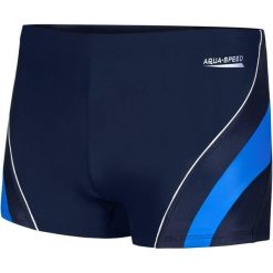Spodenki pływackie męskie Aqua Speed Dennis. Niebieskie kąpielówki męskie Aqua-Speed, m, bez wzorów, do pływania. Za 75.99 zł.