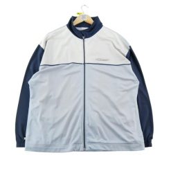 Second life - Kurtka do dresu męska Y2K - Stan dobry. Niebieskie kurtki męskie Reebok, l, bez wzorów, z dresówki, eleganckie, bez kaptura. Za 146.96 zł.