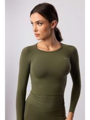 Spaio Koszulka sportowa "Adapt" w kolorze khaki rozmiar: S. Brązowe bluzki sportowe damskie Spaio, s, bez wzorów, z materiału, bez ramiączek. Za 114.17 zł.