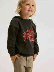 Bluza oversize - ciemnoszary. Szare bluzy i bluzki niemowlęce Reserved, bez wzorów, z bawełny, bez ramiączek, bez kaptura. W wyprzedaży za 22.99 zł.