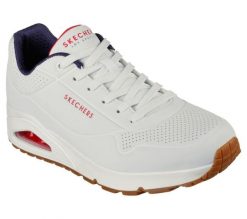 Buty do chodzenia męskie Skechers Uno Stand ON Air. Białe buty sportowe na co dzień męskie Skechers, z gumy, bez zapięcia. Za 416.00 zł.