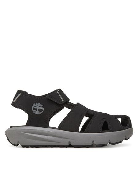 Timberland Sandały Motion Dune Fisherman TB0A6C420011 Czarny. Czarne sandały chłopięce Timberland, ze skóry, bez zapięcia. Za 299.99 zł.