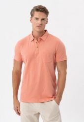 Koszulka polo O-CHILI. Czerwone koszulki polo męskie Volcano, m, bez wzorów, z bawełny, bez ramiączek. Za 99.99 zł.