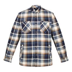 Koszula turystyczna męska Regatta Thamos z długim rękawem. Niebieskie koszule męskie Regatta, m, bez wzorów, z polaru, bez kołnierzyka, bez ramiączek. Za 264.95 zł.