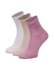 Nine West Skarpety długie CEO_AS_NW_02_Z_AW25 (3 PACK) Różowy. Czerwone skarpetki damskie Nine West, bez wzorów, z bawełny. Za 29.99 zł.