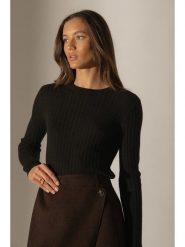 Perfect Cashmere Kaszmirowy sweter "Kylie" w kolorze czarnym rozmiar: XXL. Czarne swetry klasyczne damskie Perfect Cashmere, xxl, z kaszmiru, bez kołnierzyka. Za 347.99 zł.