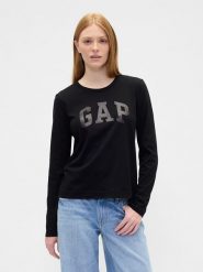 GAP Koszulka w kolorze czarnym rozmiar: S. Czarne t-shirty damskie GAP, s, bez wzorów, z bawełny, bez kołnierzyka. Za 82.64 zł.