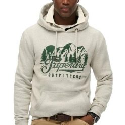 Bluza z kapturem Superdry Outfitters. Szare bluzy z kapturem męskie Superdry., s, z bawełny. Za 385.55 zł.